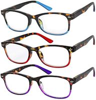 Reading Glasses Set of 3 Great Value Spring Hinge Readers Men and Women Glasses for Reading +1.25