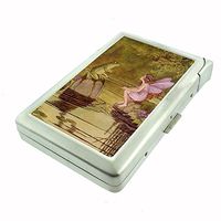 Perfection In Style Metal Cigarette Case with Built in Lighter Vintage Frogs Design 006
