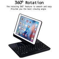 9.7 Inch iPad Air 2 Keyboard Cover backlit,Businda Bluetooth Wireless Keyboard Backlit Carrying Holder Auto Sleep/Wake Flip 360 Degrees Rotate Slim Folio Smart Cover