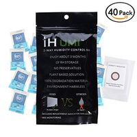 IHUMI Humidity Control Packs,62-Percent RH 2-Way Humidor Packs,Humidity Packs for Herb Jar,Cigar Cigarette Tobacco,1.5 Gram-Bulk 40 Pack