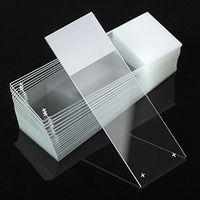 Globe Scientific 1358W-72 Borosilicate Glass Microscope Slide, Diamond White, 90° Ground Edges, 25 mm Width x 75 mm Length (Pack of 72)