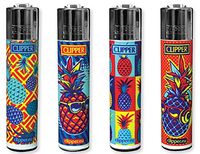 4 Clipper Pineapple Lighters Reusable Refillable Reflintable