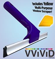 VViViD Handheld All-Purpose Rubber Household Squeegee Including Yellow Multi-Purpose Window Scraper