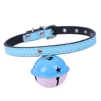 Adjustable Pets Collar with Small Bell, [1 Pack] Dog Cat Puppy Collar Pets Necklace Decoration Ornaments Accessories (Blue)