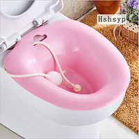 HSHSYP Sitz Baths Install on Toilet for Hemorrhoids Patients with Flush Hose for Pregnant Women Hemorrhoids Patients on The Toilet Hip Bath tub & Flusher (Pink)
