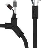 Cable Management Sleeve, WSKEN Cable Organizer Flexible Cord Wire Protective Cover for TV/Computer/Office/Home Entertainment - 118''/ 10ft Black