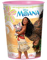 Amscan Moana 16oz Plastic Favor Cup (Each)  Pack of 1 ,Pink 