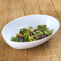 Efavormart 20 Pcs - White Oval 2qt Disposable Plastic Salad Bowl Tableware For Wedding Banquet Event Party Decoration