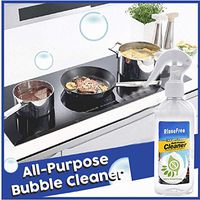 All-Purpose Bubble Cleaner Multi-Surface Foam Cleaner Kitchen Grease Cleaner, Rinse-Free Cleaning Spray Bubble Cleaner Removes Grease Grime Baked on Food Non-Toxic & Grease-Free (100ml)