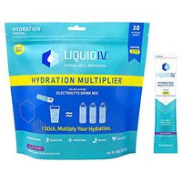 Liquid I.V. Hydration Multiplier Non-GMO/Vegan/Gluten-Free Vitamins, Minerals, 3X Electrolytes - 30 Stick Packs (Acai Berry)
