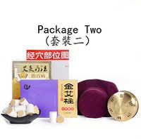 Ankle Waist Acupoint Pad Elastic Belt Moxibustion Therapy Moxa Box，Moxa Cone Moxibustion 60:1/55:1 (Package Two)