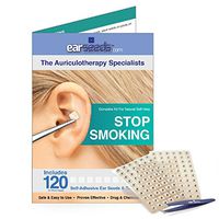 Stop Smoking Ear Seed Kit- 120 Ear Seeds, Stainless Steel Tweezer by EarSeeds.com