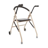 EGCLJ Four-Legged Elderly Folding Walker with Seat, Portable Walking Frame Auxiliary Walking Bracket Medical Handrail Assist Walking Aid - Rehabilitation Walkers