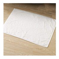 GHHZZQ Bathtub Mat Anti-Fall Absorbent Superfine Fiber Bathroom Rugs Foot Pad Household Machine Wash, 3 Colors, 0.5 cm Thick, 50x76cm (Color : White, Size : 50x76cm)