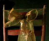 Quasimoon PaperLanternStore.com Bronze/Gold Organza Chair Sashes (9FT, 10 Pack)