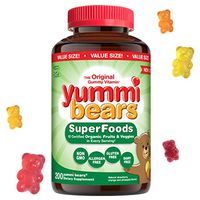 Yummi Bears Wholefood and Antioxidants Gummy Vitamins for Kids, 200 Count (Pack of 1)