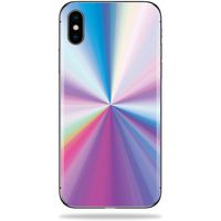 MightySkins Skin Compatible with Apple iPhone Xs Max - Rainbow Zoom | Protective, Durable, and Unique Vinyl Decal wrap Cover | Easy to Apply, Remove, and Change Styles | Made in The USA
