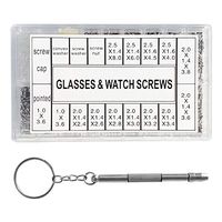 M-jump 1000Pcs Eyeglass Sunglass Repair Kit with Screws Screwdriver Tiny Micro Screws Nuts Assortment Stainless Steel Screws for Spectacles Watch