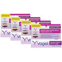 Vagisil Maximum Strength Instant Anti-Itch Vaginal Crème with Benzocaine, 1 Ounce (Pack of 4)