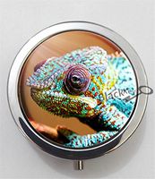 BlackKey Chameleon 3-Compartment Decorative Pocket Gift Box Case Organizer for Pill, Color 1 -2233