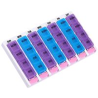 ROSENICE Weekly Pill Box Organiser Travel Pill Holder with 28 Compartment Container
