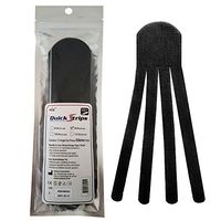 Nasara QuickStrips Precut Kinesiology Tape Strips - 8" Edema Pattern - 15 Pack: Black