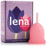 Lena Menstrual Cup - Reusable Period Cup - Tampon and Pad Alternative - Regular Flow - Small - Pink