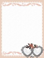 Floral Wedding Bands & Hearts Stationery Printer Paper 26 Sheets