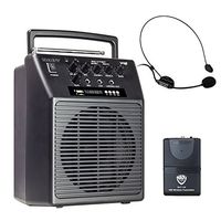 Nady WA-120BT HM Wireless Portable compact P.A full-range speaker system with built-in amplifier, BLUETOOTH, mp3 player, mixer, and headmic wireless microphone