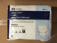 SURECARE SUPER PROTECTIVE UNDERWEAR, Maximum Absorbency, Small/Medium, 34" -46", 18/Bag