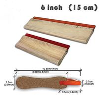 Water Based Silk Wooden Handle Screen Squeegee 65 Durometer (15cm(6inches))