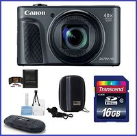 Canon PowerShot SX730 HS Digital Camera (Black) Bundle; Includes: 16GB SDHC Class 10 Memory Card + Camera Case and More