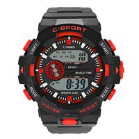 Mens Watches,Fxbar Sport Analog Dive Watch Running Camping Analog Wrist Watch Classic Digital Sports Watch(Red)