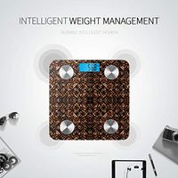LYAOE Bluetooth Body Fat Scale Geometry Texture Trendy Modern Repeat Smart Wireless Scale with LCD Display Measuring Body Weight Bmi and Health Digital Scale