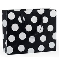 12ea - 12-5/8 X 4-3/8 X 10-1/4 Black Giant Dots Eurot Gusset - 4 3/8"