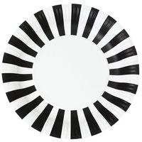 Paper Eskimo 12-Pack Party Plates, Black Tie