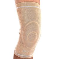 BRD Sport G18 Medical Grade Knee Brace with Silicone Pads, Relieves Knee Tendinitis, Ideal for Knee Pain, Swelling, Strain, Patella Support (Beige, Medium)