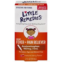 Little Remedies Fever/Pain Reliever SyringeNatural Grape - 2 oz (3 Pack)