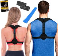 Posture Corrector for Women + Underarm Pads - Upper Back Spine Straightener Correction Slouching Brace - Best Upright Trainer Support Device for Under Clothes, Shoulder Support by Inspiratek