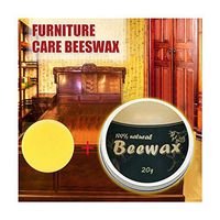 Natural Beeswax Furniture Polish Non-Toxic Wood Wax Preservative,Wood Seasoning Beewax Furniture Care Beeswax for All Wood Furniture,Protect and Enhance The Shine (1PC Sponge + 1PC Wax, 20 g)