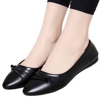 Trolimons Women's Casual Shoes Large Size Solid Color Soft Bottom Comfortable Nurse Flat Shoes