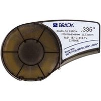 Brady M21-187-C-342-YL, 139751 0.335" x7' Yellow BMP21 Heat Shrink Wire Marking Sleeve, Pack of 3 Cartridges