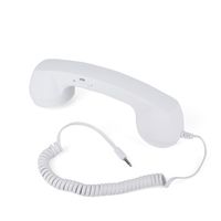 V BESTLIFE Anti-Radiation Vintage Wired Telephone Headphones 3.5mm Cell Phone Handset w/Mic for iPhone(White)