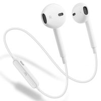 S6 Wireless Bluetooth Headset Sports Mini Dual Stereo Headphones for Running and Comfortable Headphones, Compatible, Samsung, Most Smartphones (White)