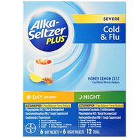 Alka-Seltzer Plus Severe Cold and Flu Day/Night Powder, 12 Count