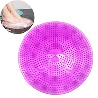 Lazy Foot Brush Scrubber Massager | Anti Slip Shower Mats | Bath Wash Cushion Tub Mat | Foot Acupressure Silicone Cleaner Pad | Foot Back Cleaner Exfoliator Pad
