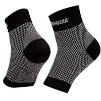 Plantar fasciitis compression sock by Revivewear - For men & woman, ankle brace support, reduces swelling & heel spurs (1 Pair), Black/Grey ,X-Large