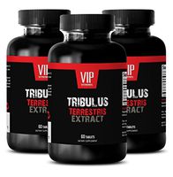 Muscle Strength Supplement - Natural TRIBULUS TERRESTRIS 1000MG - Tribulus Bulk - 3 Bottle (180 Capsules)