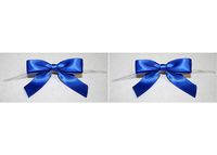 Reliant Ribbon Satin Twist Tie Small Bows, 5/8 Inch X 100 Pieces, Royal (Тwo Рack)