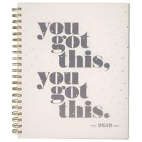 Emily + Meritt 2019 Weekly & Monthly Planner, 8-1/2" x 11", Large, The Frosted Scattered Star Planner (EM102-905)